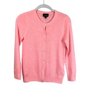 J Crew Featherweight Italian Cashmere Cardigan Coral Women's XS NWOT